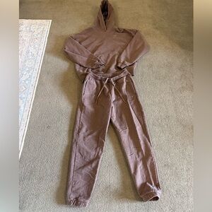 Brown Gymshark Sweat Set